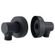 Round Matt black Shower Rail With Hand held Shower Set Round Matt black Shower Rail With Hand held Shower Set